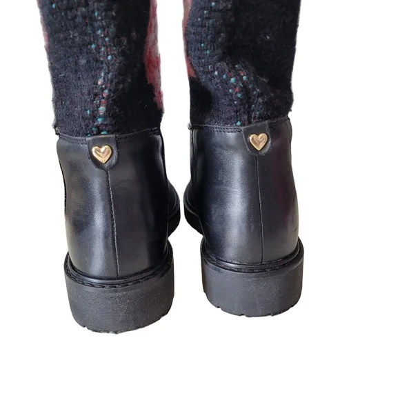 Twin Set Jacquard Knit Floral Boots, VGUC, Size 39.5 - Picture 9 of 16